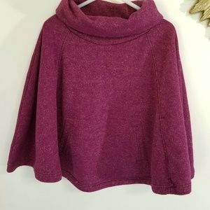 💕Old Navy Purple Cowl Neck Poncho Sweater Sz 5t